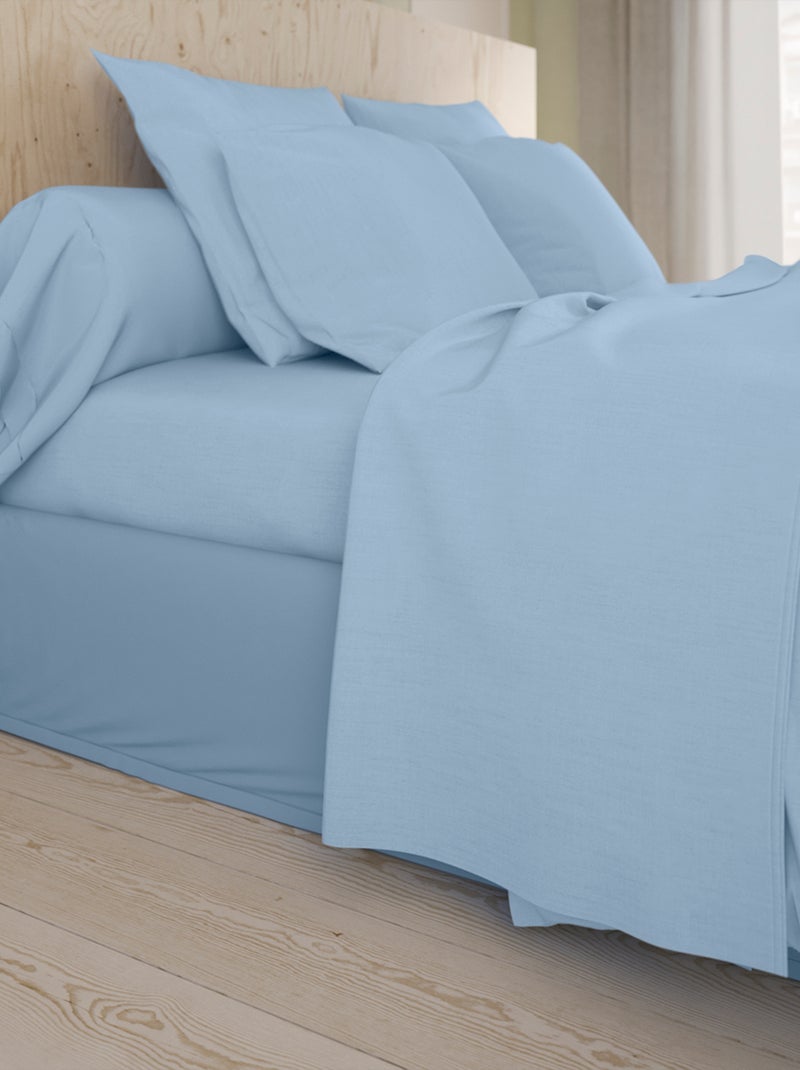 Drap Housse Studio Coton   - DODO Bleu ciel - Kiabi