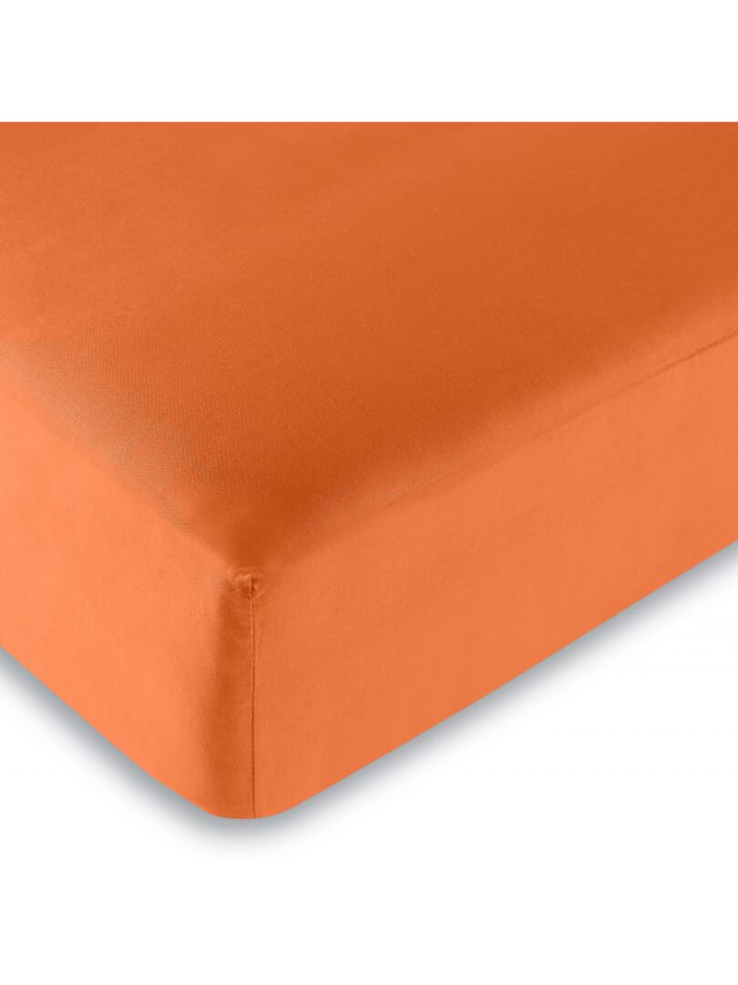 Drap Housse Toutes Dimensions 100% Coton/57 Fils/cm² Orange - Kiabi