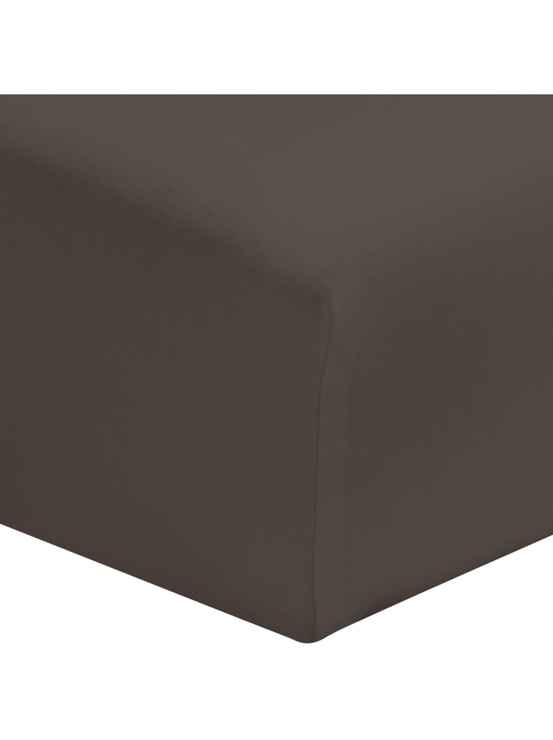 Drap housse TPR coton made in France gris anthracite - Kiabi