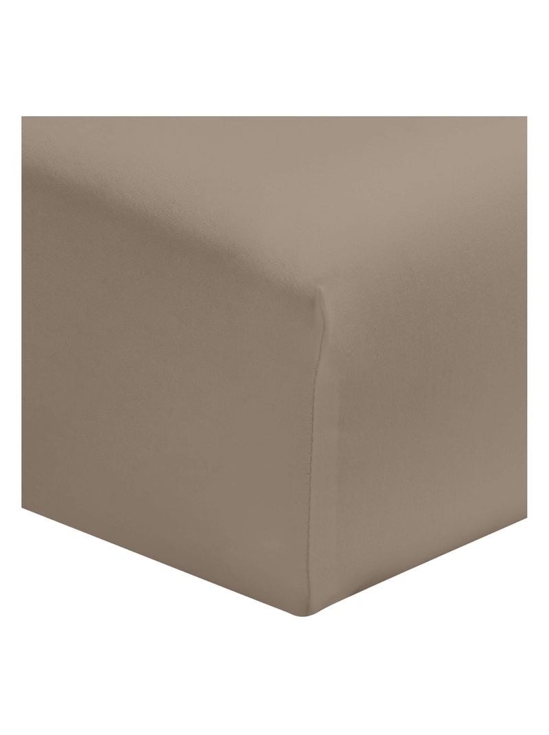 Drap housse TPR coton made in France Marron - Kiabi