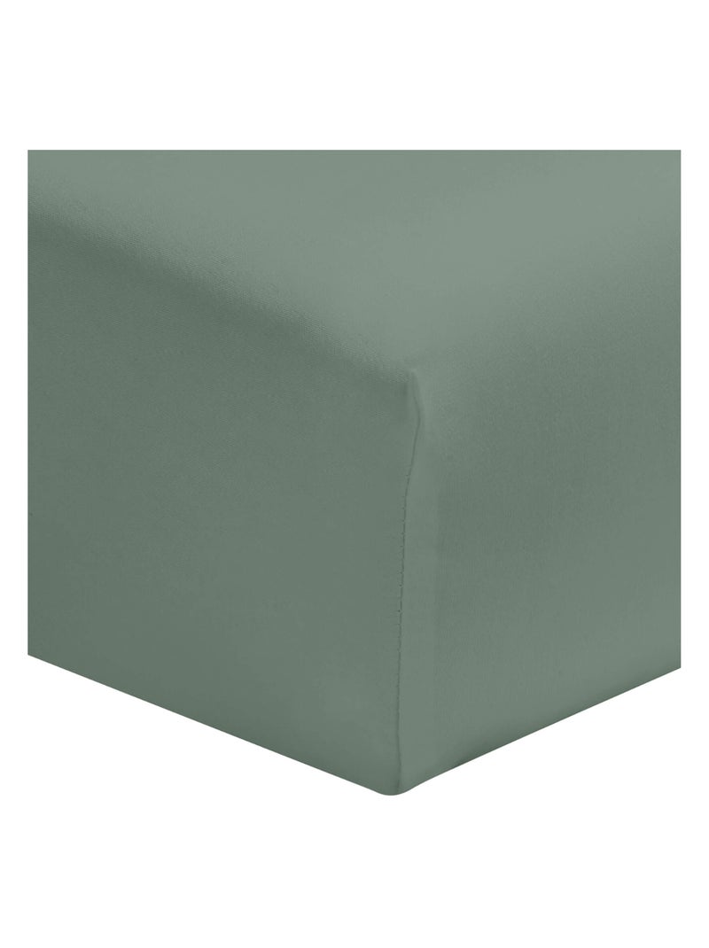 Drap housse TPR coton made in France Vert - Kiabi