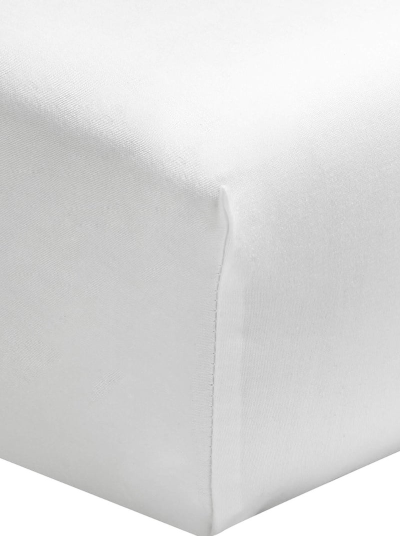 Drap housse TPR percale made in France Blanc - Kiabi