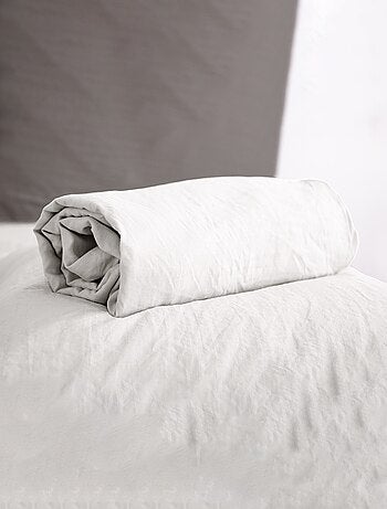 Drap housse uni - 1 ou 2 personnes / 90x190 / 140x190 / 160x200