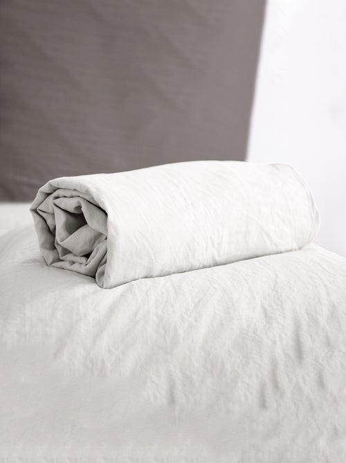 Drap housse uni - 1 ou 2 personnes / 90x190 / 140x190 / 160x200 - Kiabi