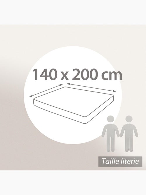 Drap housse uni 100% coton ALTO Bonnet de 40 cm - Kiabi