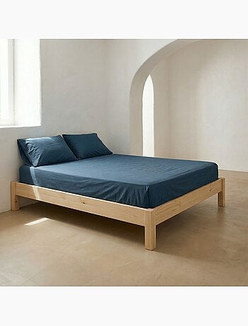 Drap-housse uni 100 % coton, pour matelas jusqu’à 30 cm de hauteur - Gamusi.