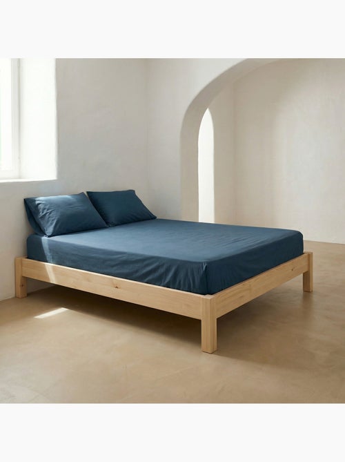 Drap-housse uni 100 % coton, pour matelas jusqu’à 30 cm de hauteur - Gamusi. - Kiabi