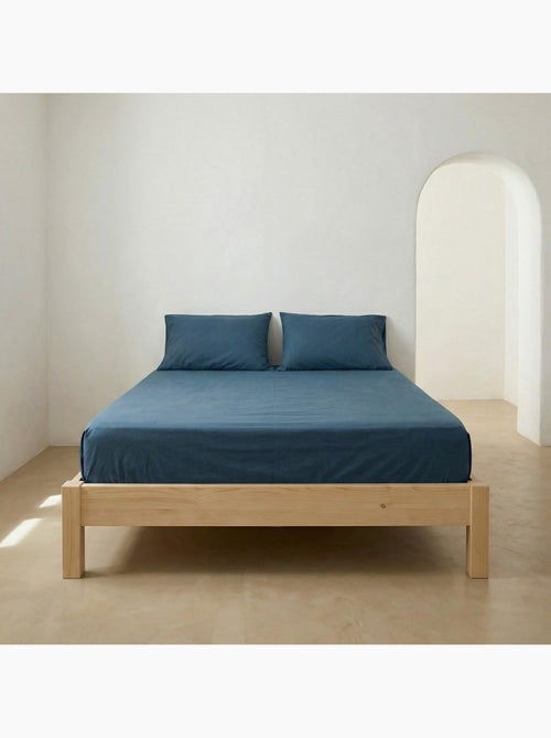 Drap-housse uni 100 % coton, pour matelas jusqu’à 30 cm de hauteur - Gamusi. - Kiabi