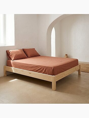Drap-housse uni 100 % coton, pour matelas jusqu’à 30 cm de hauteur - Gamusi.