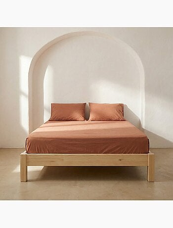 Drap-housse uni 100 % coton, pour matelas jusqu’à 30 cm de hauteur - Gamusi.