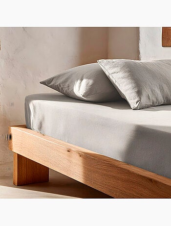 Drap-housse uni 100 % coton, pour matelas jusqu’à 30 cm de hauteur - Gamusi.