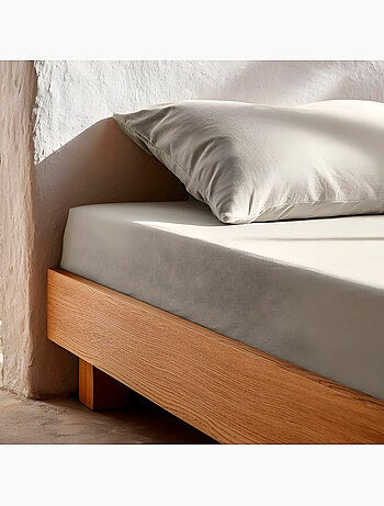 Drap-housse uni 100 % coton, pour matelas jusqu’à 30 cm de hauteur - Gamusi.