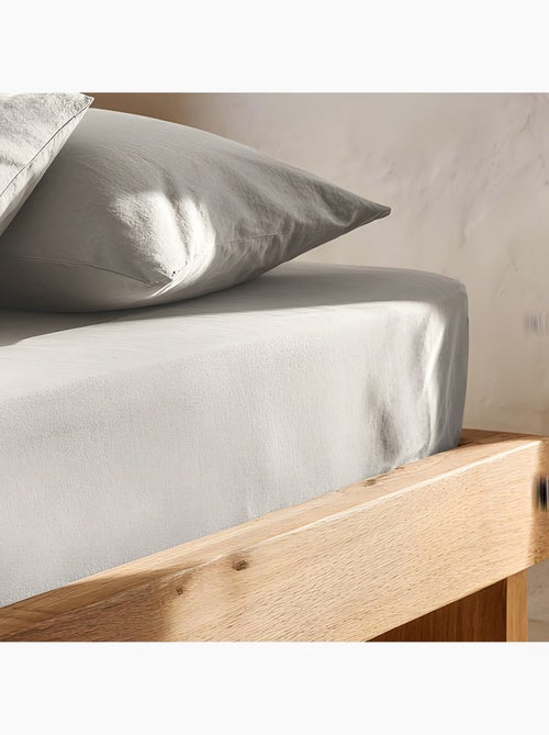 Drap-housse uni 100 % coton, pour matelas jusqu’à 30 cm de hauteur - Gamusi. - Kiabi