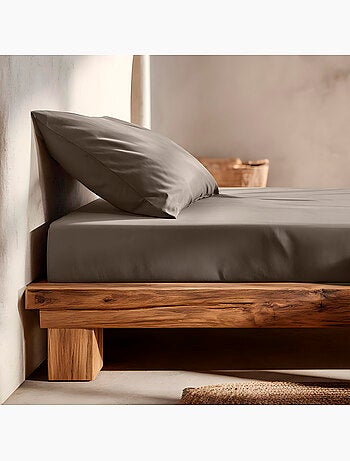 Drap-housse uni 100 % coton, pour matelas jusqu’à 30 cm de hauteur - Gamusi.