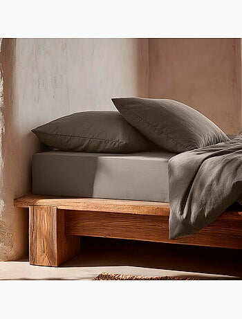 Drap-housse uni 100 % coton, pour matelas jusqu’à 30 cm de hauteur - Gamusi.