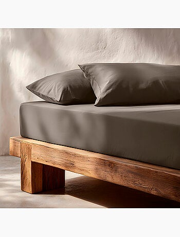 Drap-housse uni 100 % coton, pour matelas jusqu’à 30 cm de hauteur - Gamusi.