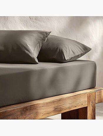 Drap-housse uni 100 % coton, pour matelas jusqu’à 30 cm de hauteur - Gamusi.