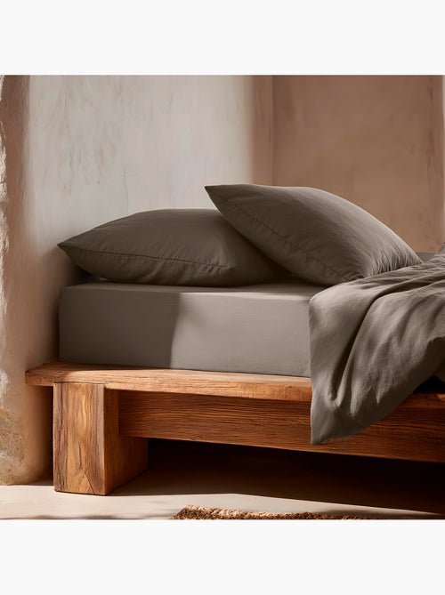 Drap-housse uni 100 % coton, pour matelas jusqu’à 30 cm de hauteur - Gamusi. - Kiabi