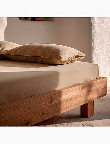 Drap-housse uni 100 % coton, pour matelas jusqu’à 30 cm de hauteur - Gamusi.