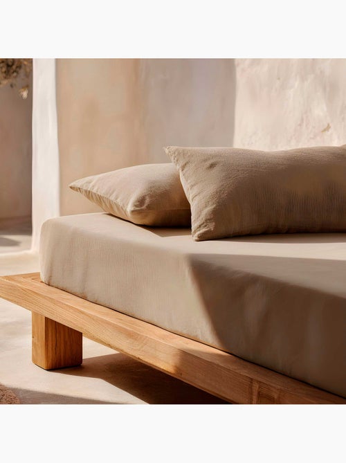 Drap-housse uni 100 % coton, pour matelas jusqu’à 30 cm de hauteur - Gamusi. - Kiabi