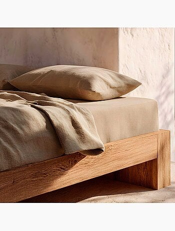 Drap-housse uni 100 % coton, pour matelas jusqu’à 30 cm de hauteur - Gamusi.