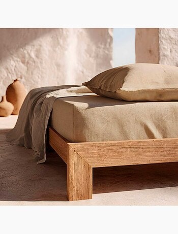 Drap-housse uni 100 % coton, pour matelas jusqu’à 30 cm de hauteur - Gamusi.