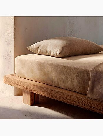 Drap-housse uni 100 % coton, pour matelas jusqu’à 30 cm de hauteur - Gamusi.