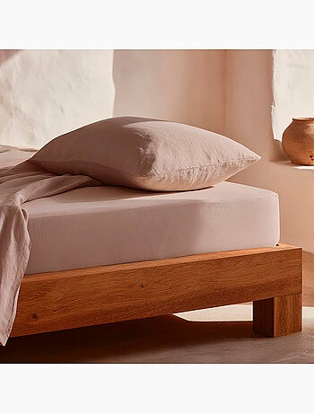 Drap-housse uni 100 % coton, pour matelas jusqu’à 30 cm de hauteur - Gamusi.