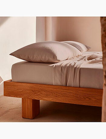 Drap-housse uni 100 % coton, pour matelas jusqu’à 30 cm de hauteur - Gamusi.