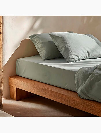 Drap-housse uni 100 % coton, pour matelas jusqu’à 30 cm de hauteur - Gamusi.