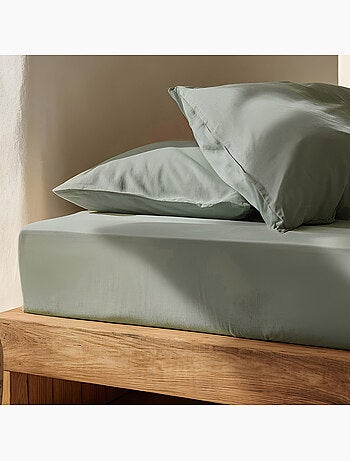 Drap-housse uni 100 % coton, pour matelas jusqu’à 30 cm de hauteur - Gamusi.