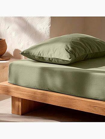 Drap-housse uni 100 % coton, pour matelas jusqu’à 30 cm de hauteur - Gamusi.