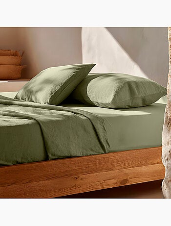 Drap-housse uni 100 % coton, pour matelas jusqu’à 30 cm de hauteur - Gamusi.