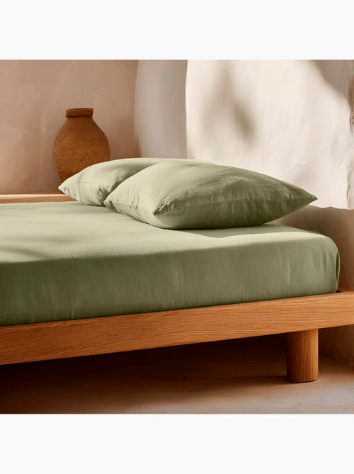 Drap-housse uni 100 % coton, pour matelas jusqu’à 30 cm de hauteur - Gamusi. - Kiabi Drap-housse uni 100 % coton, pour matelas jusqu’à 30 cm de hauteur - Gamusi. - Kiabi