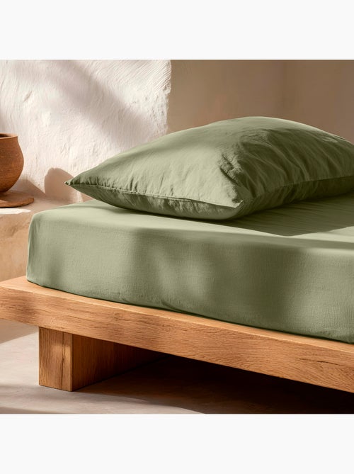 Drap-housse uni 100 % coton, pour matelas jusqu’à 30 cm de hauteur - Gamusi. - Kiabi Drap-housse uni 100 % coton, pour matelas jusqu’à 30 cm de hauteur - Gamusi. - Kiabi