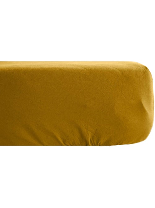 Drap housse uni 100% percale de coton MANOIR Bonnet de 35 cm - Kiabi