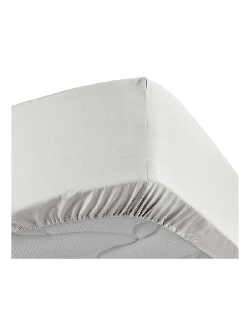 Drap Housse Uni 100% Percale de Coton ORIGINE Blanc - Kiabi