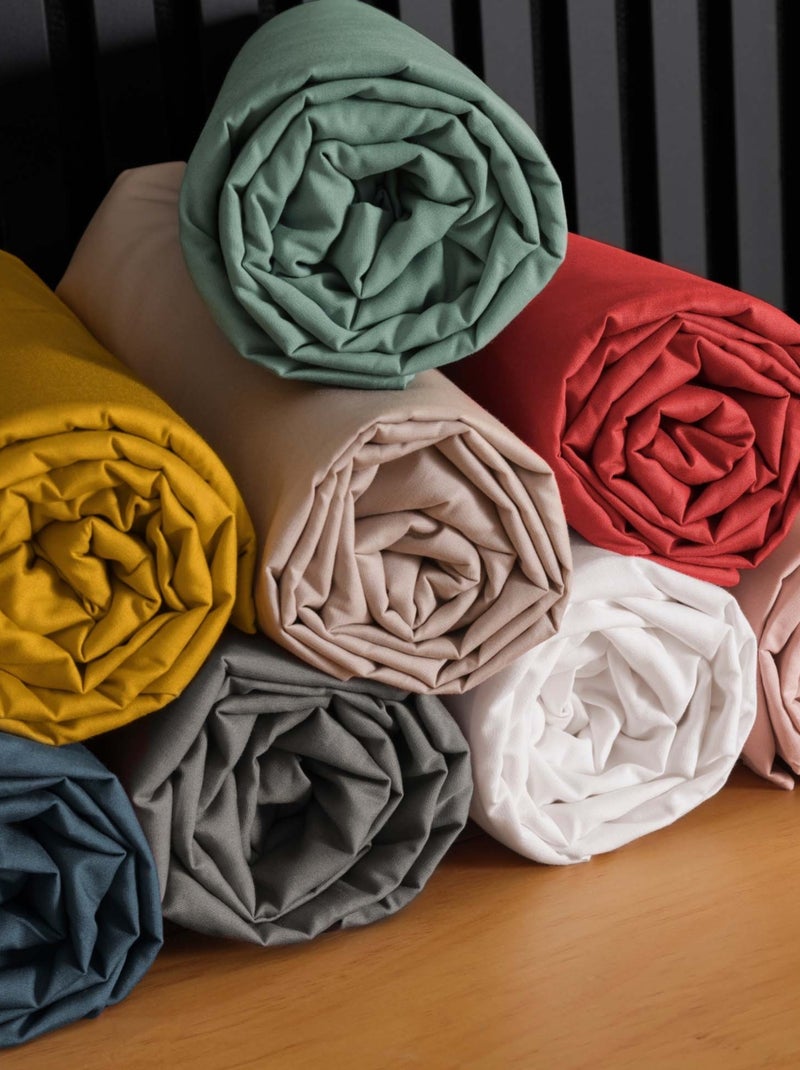 Drap Housse Uni 100% Percale de Coton ORIGINE Gris - Kiabi