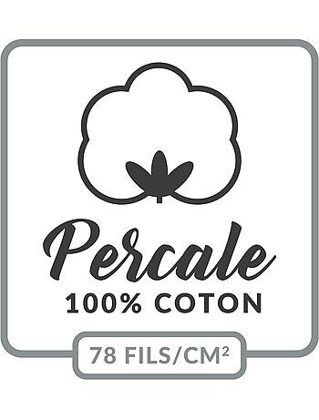 Drap Housse Uni 100% Percale de Coton ORIGINE