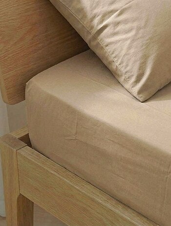Drap housse uni 140 x 200 cm en coton