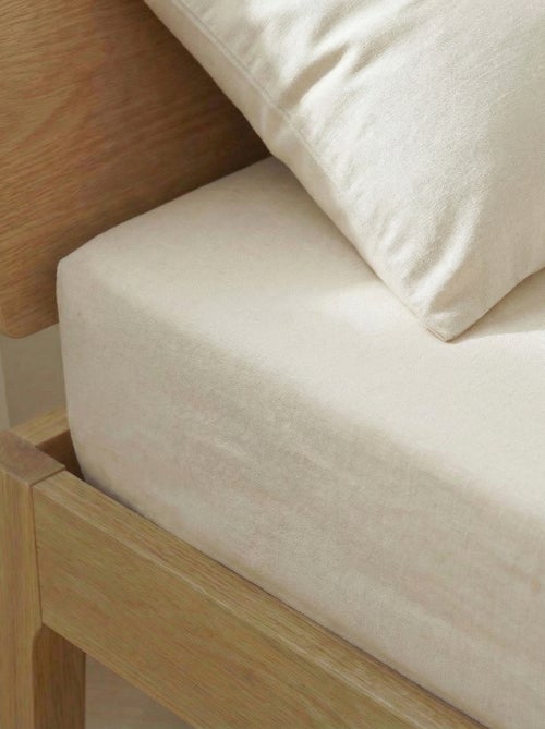 Drap housse uni 140 x 200 cm en coton - Kiabi Drap housse uni 140 x 200 cm en coton - Kiabi