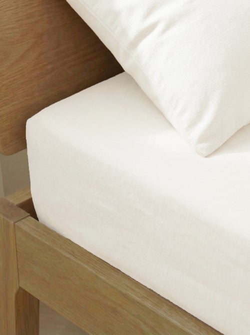 Drap housse uni 140 x 200 cm en coton - Kiabi Drap housse uni 140 x 200 cm en coton - Kiabi