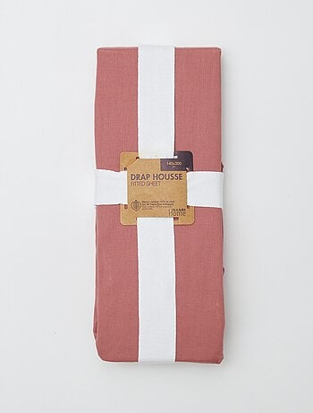 Drap housse uni 140 x 200 cm en coton