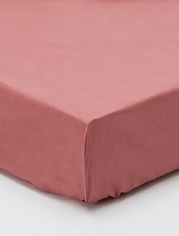 Drap housse uni 140 x 200 cm en coton