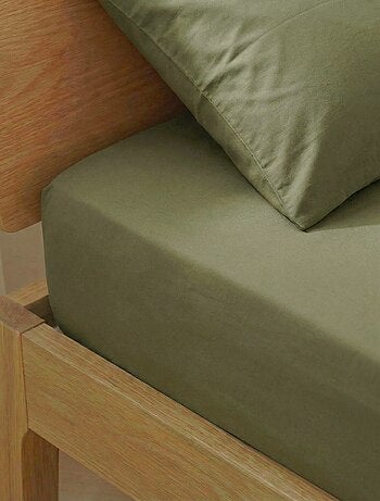Drap housse uni 140 x 200 cm en coton