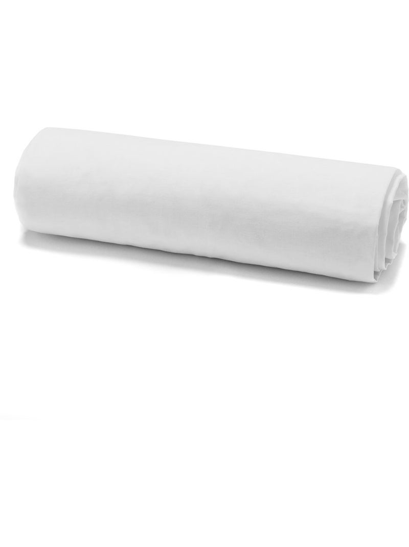 Drap housse uni 2 personnes effet lavé cocon Blanc - Kiabi
