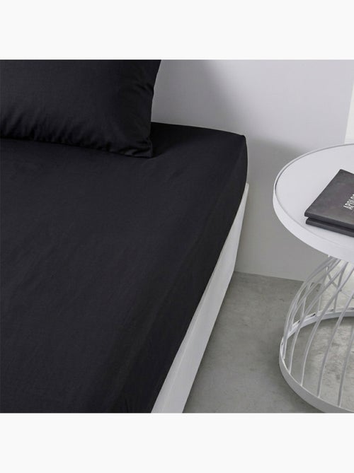Drap housse uni 2 personneseffet lavé cocon - Kiabi Drap housse uni 2 personneseffet lavé cocon - Kiabi