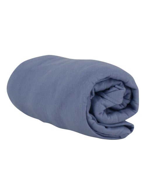 Drap housse uni 60x120 cm - Bleu Layette - Kiabi