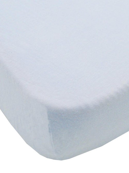 Drap housse uni 60x120 cm - Bleu Layette - Kiabi