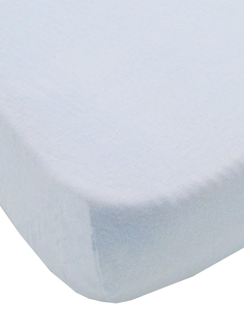 Drap housse uni 60x120 cm - Bleu Layette Bleu - Kiabi